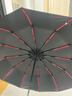 天玮伞业全自动晴雨两用雨伞三折加大抗风商务木柄伞 商务黑192骨可定制 实拍图
