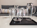 KARPHOME卡普家居冷水壶无铅玻璃凉水壶大容量2L水杯套装家用耐热防爆开水壶耐高温花茶壶套装 一壶+6只350ml水杯+杯架+茶盘 2000ML 实拍图
