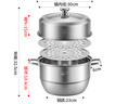 美厨（MAXCOOK）蒸锅 304不锈钢32cm二层蒸锅 加厚复底汤锅 燃气电磁炉通用MCZ798 实拍图