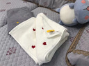 森彩毛巾纯棉洗脸家用全棉女男情侣吸水擦头发手洗澡高级柔软成人面巾 棉面巾（白色爱心+灰色星月） 2条 110g 实拍图