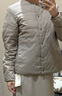 无印良品（MUJI）女式轻量羽绒便携式无领夹克羽绒服女款长袖25年冬季女装外套轻薄 浅米色 M （160/84A） 实拍图