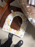 马桶垫子四季通用家用eva防水硅胶泡沫马桶垫套高级感坐便器座垫 小懒猫款 1件装 实拍图