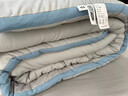 海澜之家（HLA）被子冬被纯棉被子被芯垫加厚保暖单人学生被子宿舍冬季新疆棉花被 【100%新疆棉填充】银光灰-蓝边 180*220cm约8斤加厚冬被 实拍图