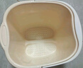 泡脚桶家用过小腿高深洗脚盆秋冬保温学生宿舍过膝养生熏蒸足浴桶 高款【36cm】底部凸点按摩 带提手奶油色【带盖款】 实拍图