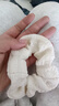 新款奶油泡芙大肠发圈女简约复古褶皱头花头绳丸子头皮筋气质发饰 米白奶油褶皱发圈 实拍图