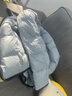 坦博尔轻薄羽绒服女短款翻领宽松舒适衬衫式女士外套夏云灰 160 实拍图