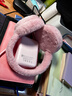 音享帝 UMUSICVAN正品新款冬季头戴蓝牙耳机毛绒耳罩无线耳机耳麦骑行通勤跑步游戏运动保暖手机通用 樱花粉 实拍图