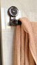 吸盘毛巾架免打孔卫生间置物架浴室毛巾杆壁挂式厕所浴巾收纳挂架 伸缩款透明黑【65-130cm】 实拍图