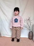 G.duck童装女童裤子秋冬加绒儿童毛呢裤加厚保暖宝宝卫裤春秋女孩格子裤 兔子咖色【加绒】 100 建议90-100cm3-4岁 实拍图