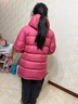 保姆鹅  【风墙】儿童羽绒服宝宝中长款护脸加厚外套保暖童装[NG2664] 石榴粉 150 实拍图