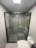 东鹏淋浴房一字型浴室隔断淋浴隔断卫生间干湿分离玻璃推拉门可下沉式 1.4-1.49m/高2m 双欧派克阻尼 极窄不锈钢 枪灰/雅黑可选 实拍图
