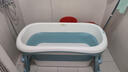 世纪宝贝（babyhood）维尼浴桶 儿童泡澡桶 宝宝加厚洗澡盆 婴儿游泳桶赠浴凳 304蓝 实拍图