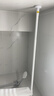 未来式免打孔伸缩杆免钉晾衣杆衣架不锈钢窗帘挂杆浴帘杆子门帘衣柜撑杆 简约白【不锈钢材质】 可伸缩：1.0~1.7米墙距 实拍图