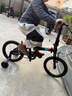 书比（sooibe）伸缩跨龄折叠儿童自行车3岁-16周岁男孩女孩折叠辅助轮学生车005 16寸【005消光黑】辅轮可站人 实拍图
