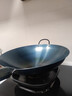 荣事达（Royalstar）章丘手工锻打铁锅圆底老式炒锅无涂层不粘炒菜锅燃气灶带盖36cm 实拍图