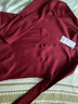 优衣库女装罗纹亨利领T恤/长袖修身短款内搭打底25新款479591 17 枣红色 L /160/88A 实拍图