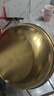 【韩剧同款】加厚不锈钢干锅海鲜锅火锅金色平底浅锅双耳锅泡面锅 迷你款17cm【金色】双柄汤锅 实拍图