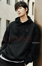 安踏（ANTA）百搭抓绒卫衣男女加绒保暖情侣潮流户外运动休闲打底针织套头衫 【加绒-简约时尚】基础黑7712-2 XL 实拍图