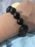 石玥珠宝精品14mm金沙天然黑曜石貔貅手串本命年转运珠水晶手链男女士款 实拍图