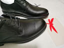 红蜻蜓真皮男鞋秋冬舒适商务休闲皮鞋高级正装德比鞋婚鞋WTA7376黑色42 实拍图