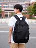 361°书包男生大容量初高中生双肩包减负护脊背包休闲大学生电脑包女 黑色休闲款 实拍图