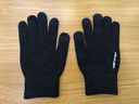 南极人手套男冬季保暖薄触屏骑开车手套男士毛线手套女N2E1X051353 黑色 实拍图