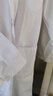型彬白大褂长袖护士服医生大码加肥男女学生化学实验服加厚纯棉白大衣 薄款松紧袖 190/4XL 实拍图