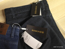 罗蒙（ROMON）男士牛仔裤男秋冬商务休闲裤男弹力直筒男裤厚款深档直筒长裤高腰 深蓝+浅蓝【春秋】 厚款 33 【腰围2尺6建议135-145斤】 实拍图