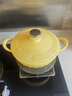 北鼎（Buydeem）珐琅锅铸铁锅焖烧炖锅电磁炉燃气灶黑珐琅24cm小鹅黄 实拍图