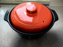 康舒（KANGSHU） 大容量砂锅炖锅家用耐高温陶土沙锅明火燃气陶土煲煮粥煲石锅 橙3.3L+1.1L(3-5人)破损补发 实拍图