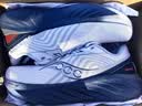 SAUCONY【彭于晏同款】索康尼胜利22专业强缓震跑鞋男厚底跑步鞋运动鞋男 白深兰218 45 实拍图