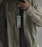 森马（Semir）长袖衬衫男宽松工装外套情侣款纯色百搭上衣纯棉秋装潮酷流行 浅卡其50368 L 实拍图