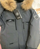 波司登（BOSIDENG）冬季极寒羽绒服中长款鹅绒于适同款男女情侣款大毛领加厚保暖外套 黑色8056 5XL 195/112A 体重约180-200斤 实拍图