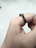【万单爆品】极细小萌猫戒指水晶石黑尖晶个性串珠指环均码 黑猫头尖晶戒指 实拍图