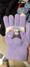 Hello Kitty儿童手套冬季女童保暖全指五指针织毛线女孩写字5529库洛米紫色 实拍图