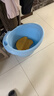 世纪宝贝（babyhood）维尼浴桶 儿童泡澡桶 宝宝加厚洗澡盆 婴儿游泳桶赠浴凳 304蓝 实拍图