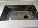 奈田（NTNO）厨房水槽洗菜盆一体盆大单槽纳米304不锈钢阶梯洗碗槽手工洗菜池 68*46-抽拉龙头 实拍图