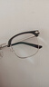 蔡司（ZEISS）镜片近视眼镜男纯钛合金眉线半框变色防蓝光辐射散光眼睛可配度数 黑银框-0度清底防蓝光平光镜（8仓发货） 实拍图