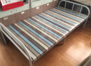 赛森折叠铁艺床家用铁床现代简约钢丝铁架床1.5米双人床硬床1米单人床 加粗加厚黑色铁床100宽 实拍图