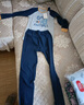 红豆儿童纯棉秋衣秋裤套装男女中大童薄款秋冬保暖内衣A类全棉棉毛衫 H3M1001灰蓝星球 130 实拍图