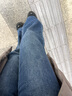 UR2025秋季新款女装复古丹宁水洗猫须喇叭牛仔长裤UYB850006 雾霾蓝 27 实拍图