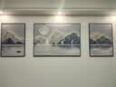 JOHONN客厅装饰画2026新款现代简约沙发背景墙挂画高档晶瓷三联墙壁壁画 山水福禄 左右50*70中间100*70cm 镶钻画 实拍图
