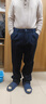 梵昊纯棉灯芯绒男裤中老年人秋冬季中年休闲条绒裤男加绒加厚爸爸裤子 藏青色【加绒款】 34 腰围2尺7 实拍图