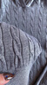 优衣库女装可机洗纽花针织连帽套头衫/25秋冬新款478871 06 铅灰色 S /155/80 实拍图