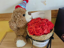 三彩熊玩偶永生花束小熊抱抱桶情人节新年女生生日礼物送女朋友闺蜜新婚 实拍图