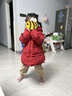 戴维贝拉（DAVE＆BELLA）白鸭绒儿童羽绒服保暖女童上衣冬装圣诞加厚小童外套宝宝衣服 浆果红【现货】 130 cm（建议身高120-130cm） 实拍图