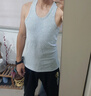 【纯棉背心】男士夏季运动无袖修身打底内穿健身全棉吊带上衣汗衫 灰色 3XL 【建议160-180斤左右】 实拍图