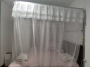 圣安贝（ShenAnBei） 圣安贝 蚊帐不锈钢加厚30MM粗管伸缩1.8m三开门免打墙 白色床尾开门25mm管 200cm*120cm*220cm 长宽高 实拍图
