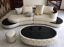 预顾 弧形真皮沙发个性客厅创意家具现代简约大小户型皮艺沙发组合 无扶手单人位 实拍图