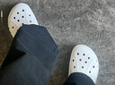 CROCS卡骆驰洞洞鞋贝雅男鞋女鞋轻便耐磨一脚蹬拖鞋休闲鞋|10126 白-100 37 /38(230mm) 实拍图